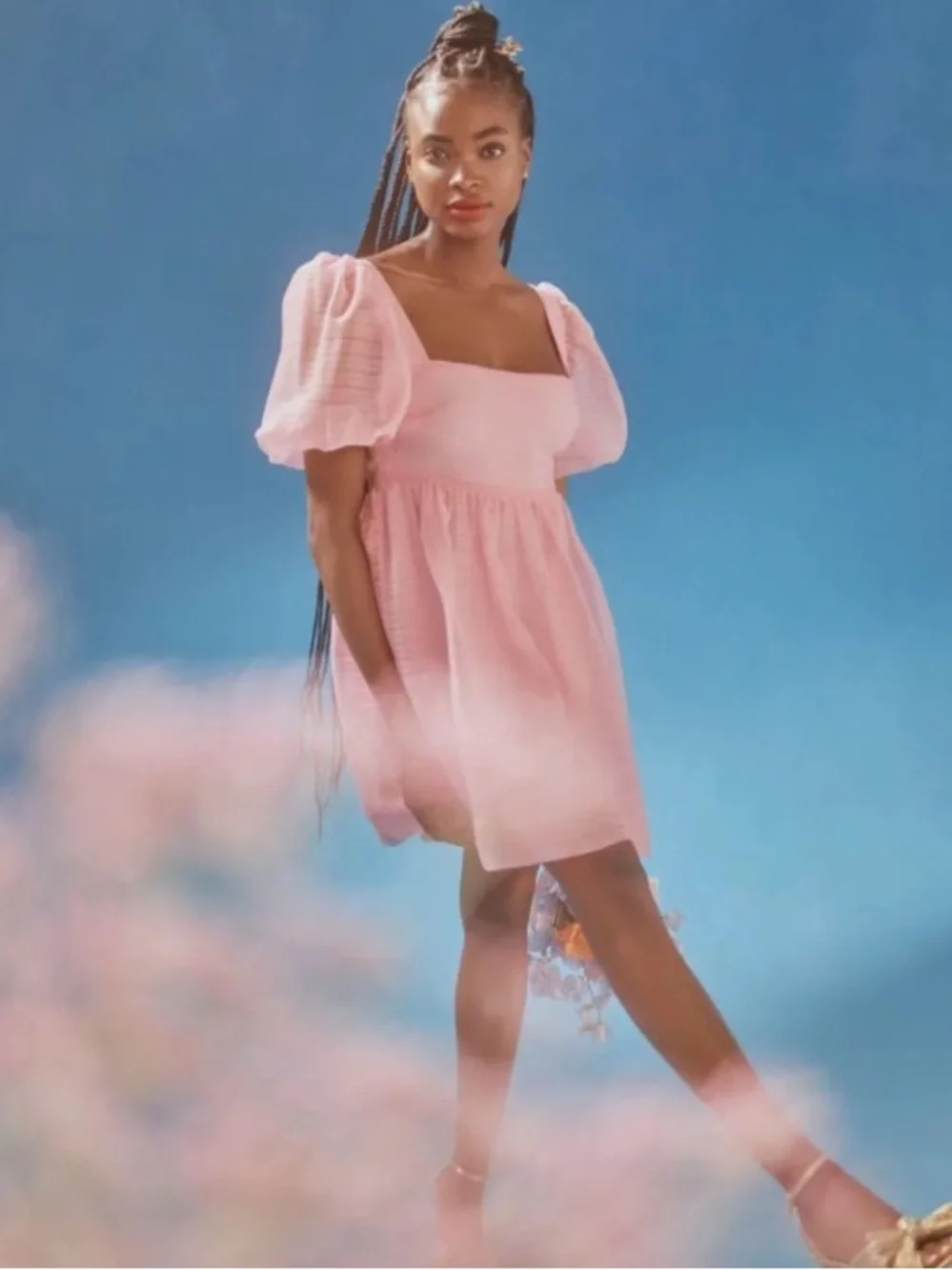 BHLDN x Free People Alaine Pink Babydoll Dress Size 2